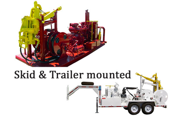 Skid and Trailer mounted oil rig power swivel